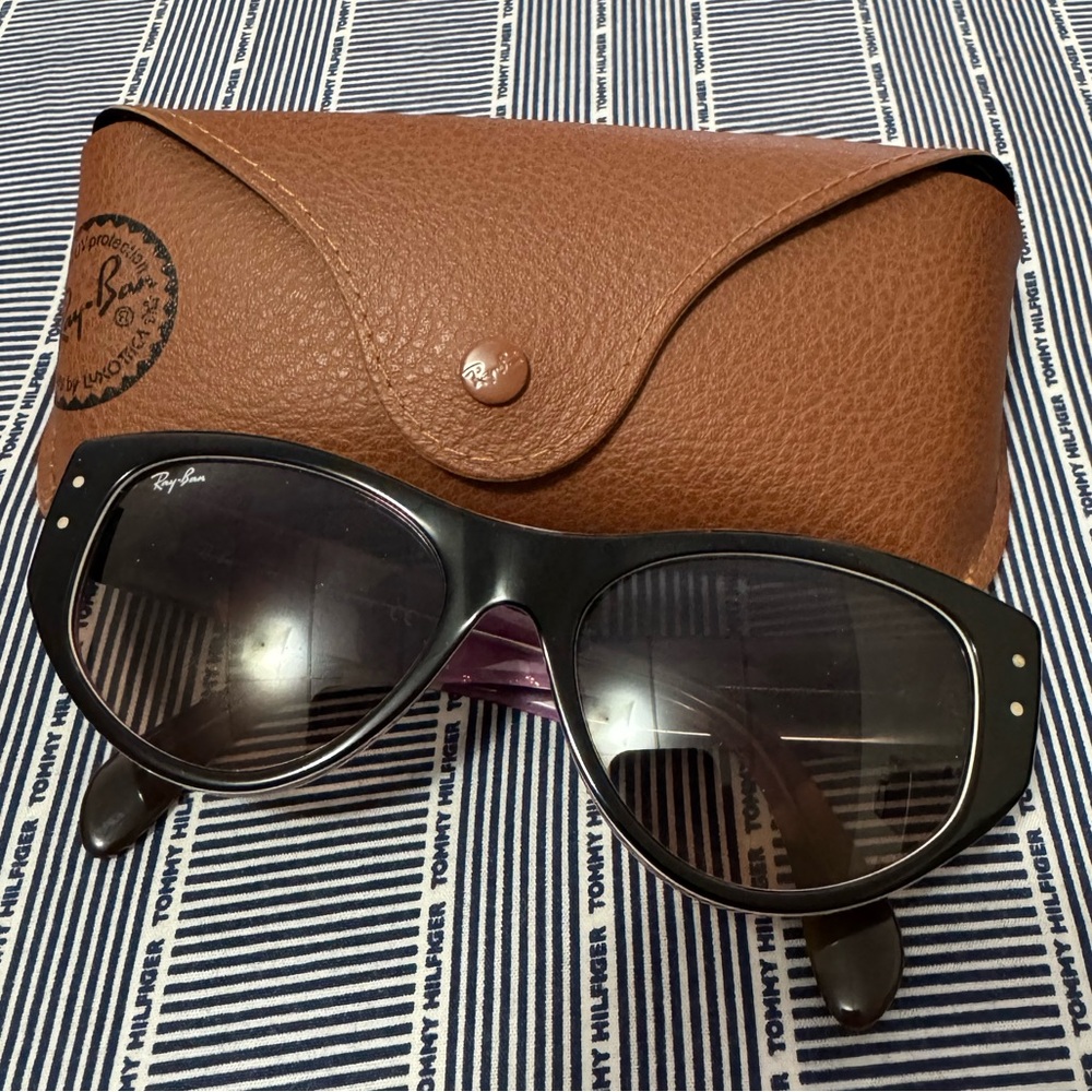 Ray-Ban Black Sunglasses with Brown Case